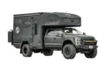 EarthRoamer LTX Explore Expeditionsmobil auf Ford F-550 Basis mit robustem Aufbau und großen Geländereifen