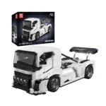 Mould King 10036 Racing Truck Modell mit sichtbarer Motorhaube, Spoiler und Originalverpackung