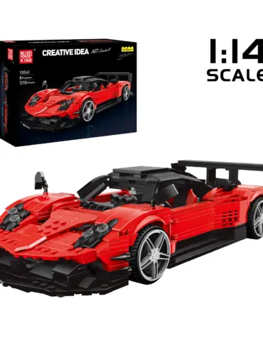 Mould King 10041 Zonda R Klemmbaustein-Auto in Rot mit Verpackung im Maßstab 1:14