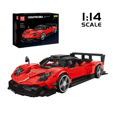 Mould King 10041 Zonda R Klemmbaustein-Auto in Rot mit Verpackung im Maßstab 1:14