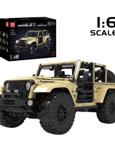 Mould King 13184 Off-Road Wrangler Modellauto aus Klemmbausteinen mit Verpackung im Maßstab 1:6