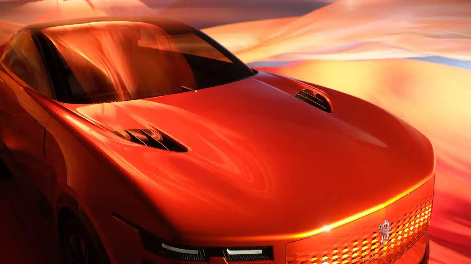 Frontansicht des Toyota Century Coupe Concept mit auffälligem Kühlergrill und LED-Scheinwerfern