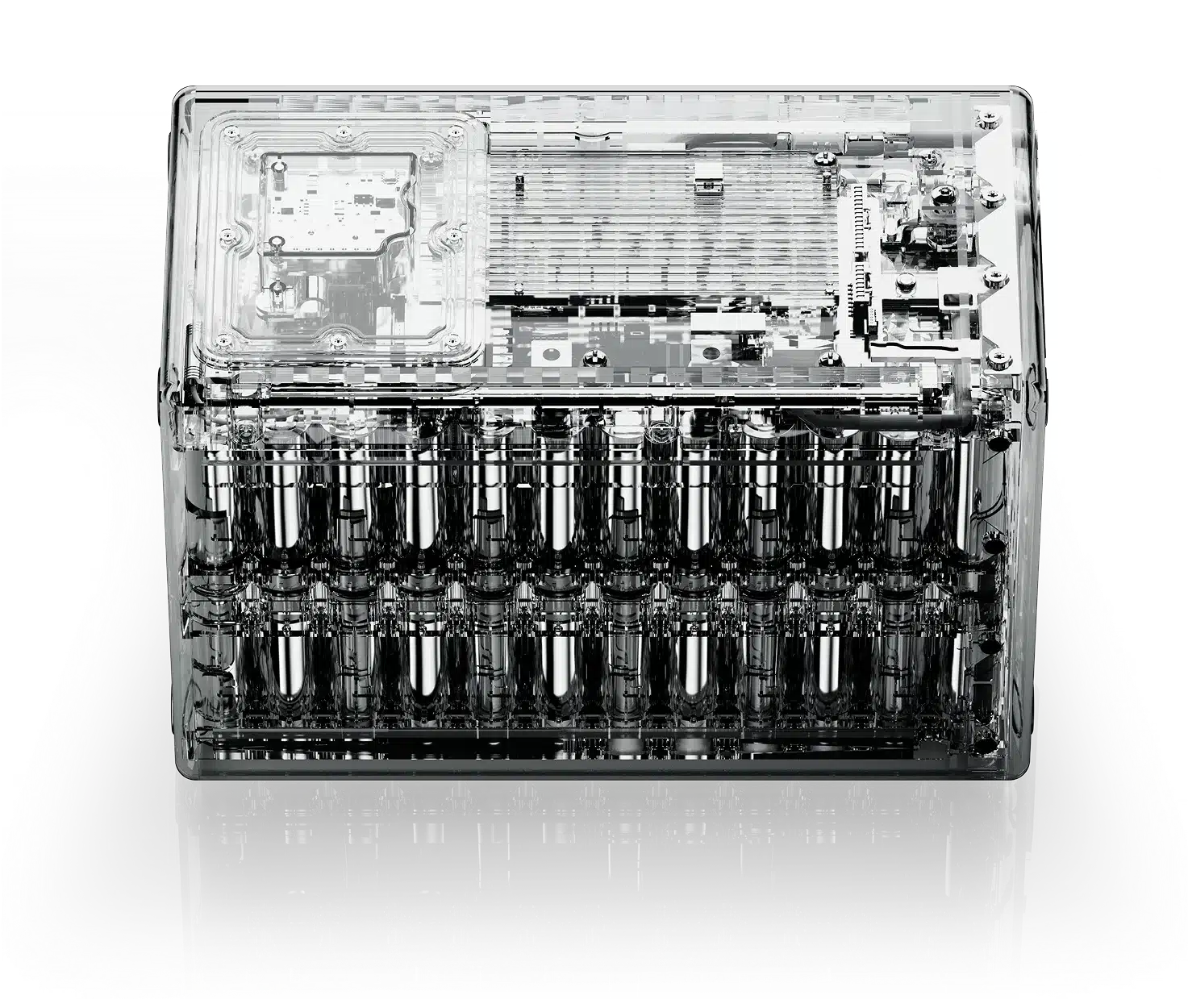 Modularer Lithium-Ionen-Akku der E250S mit transparenter Abdeckung und sichtbaren Zellen