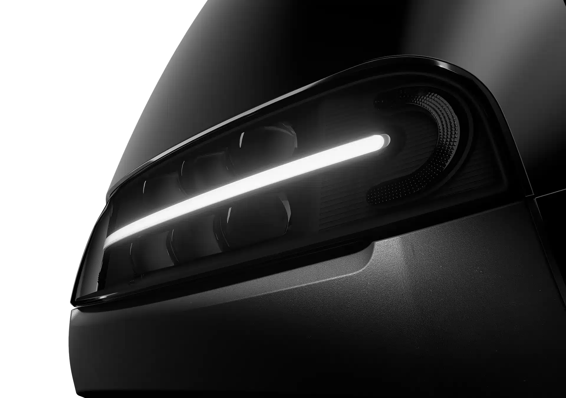 Nahaufnahme des LED-Scheinwerfers vom Segway E150S Elektrozweirad