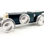 Modellauto 28 Tourer, Hommage an den Bentley Blower, aus Holz und Aluminium gefertigt