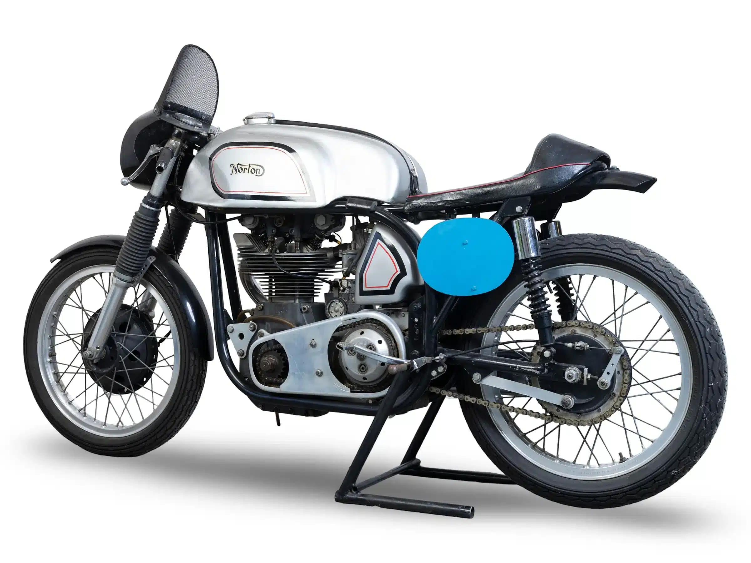 Klassische Norton Manx Featherbed mit DOHC-Einzylindermotor und charakteristischem Featherbed-Rahmen
