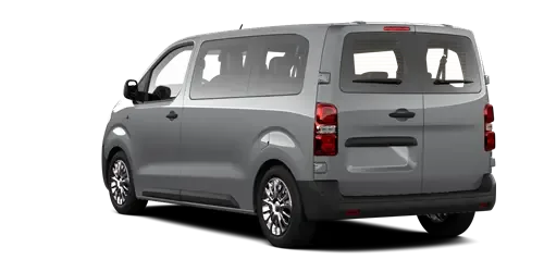 Silberner Toyota Proace Verso von hinten schräg fotografiert