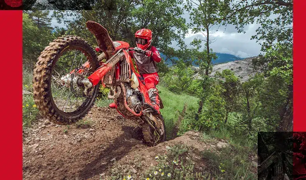 GASGAS EC 350F 2026 Enduro-Motorrad im Gelände bei steiler Passage