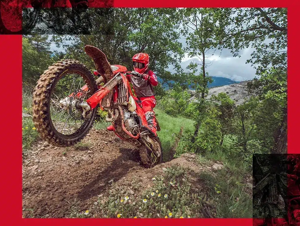 GASGAS EC 350F 2026 Enduro-Motorrad im Gelände bei steiler Passage