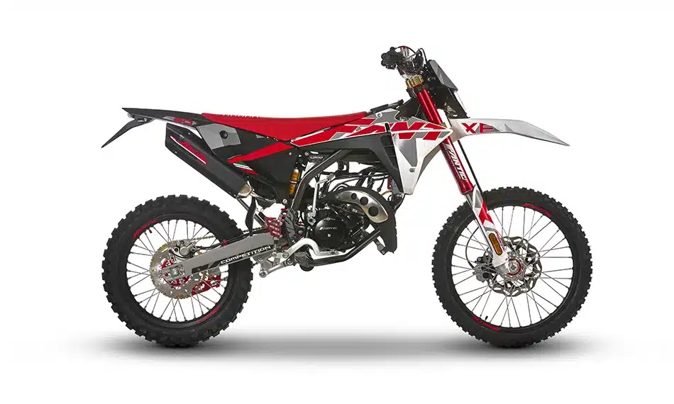 Fantic XE 50 Competition 2025 Enduro-Motorrad in Seitenansicht