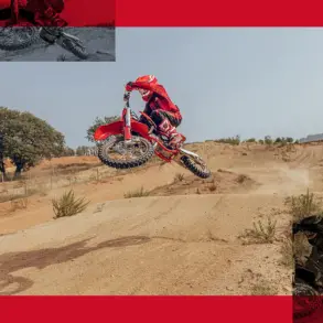 GasGas MC 65 2026 Motocross-Motorrad mit Fahrer beim Sprung auf Offroad-Strecke