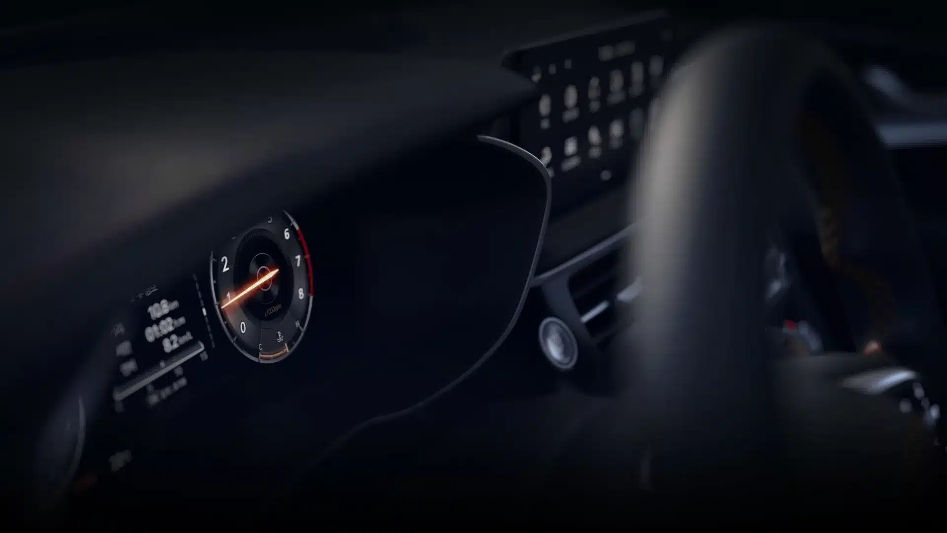 Kombiinstrument mit digitalem Drehzahlmesser im Genesis G70 Innenraum