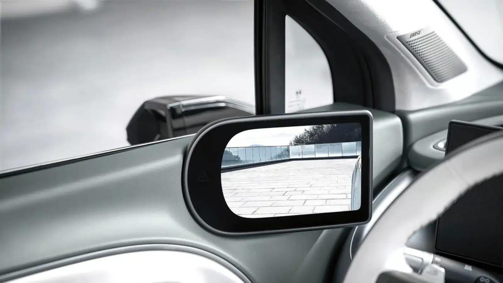 Digitaler Außenspiegel und Monitor im Hyundai IONIQ 9 Innenraum