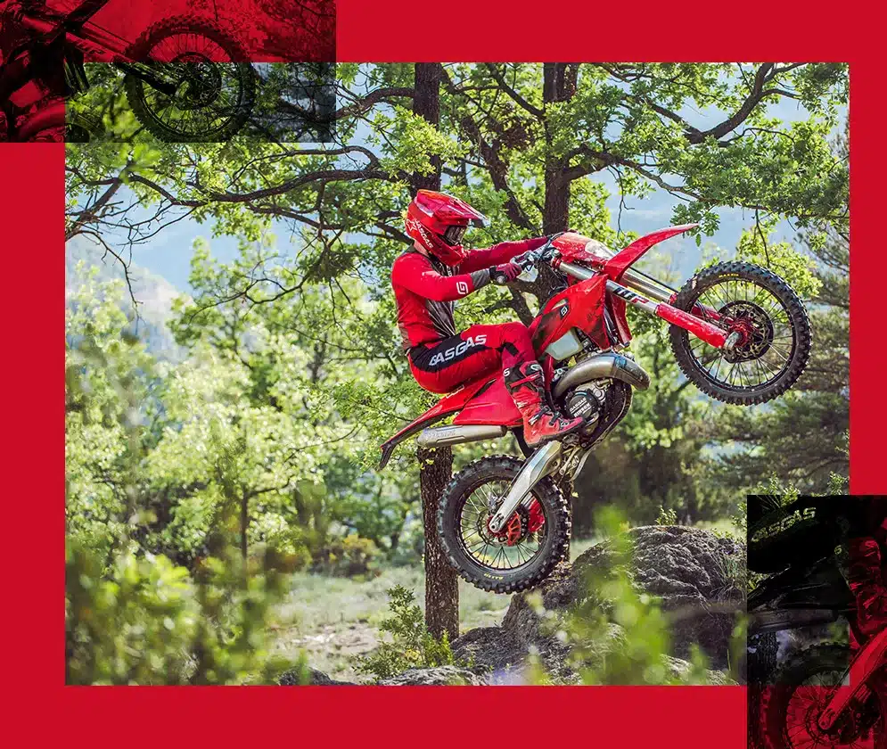 GASGAS EC 300 2026 in Aktion beim Enduro-Einsatz im Wald