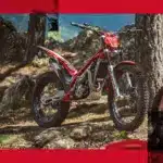 GASGAS TXT Racing 280 Motorrad im Wald auf felsigem Untergrund