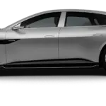 Seitenansicht des elektrischen Luxus-Viersitzers AVATR 012 in Silber