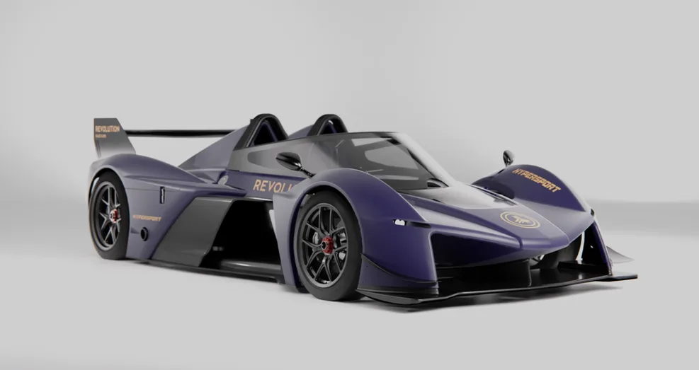 Revolution HyperSport: moderner Leichtbau-Rennwagen mit Augenmerk auf Aerodynamik und Sicherheit.