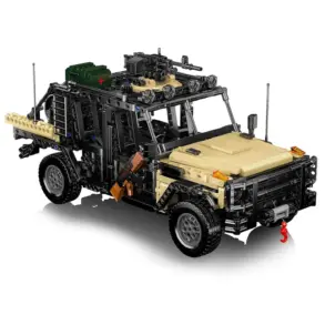 Klemmbaustein-Set eines ferngesteuerten Assault Off Roaders mit eindrucksvoller Ausstattung und robustem Design