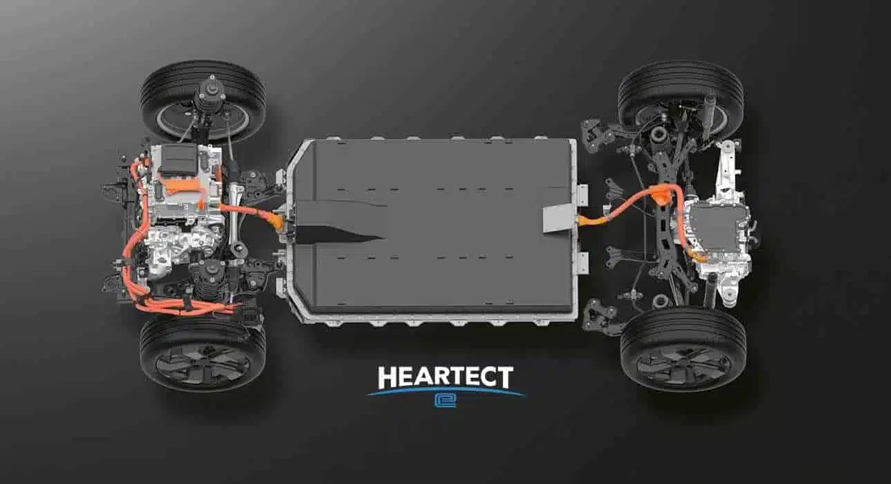 HEARTECT-e Plattform und Elektroantrieb des Suzuki e VITARA von oben