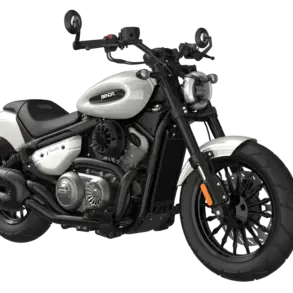 Chinchilla 350 CVT NEO Motorrad in Weiß aus seitlicher Perspektive