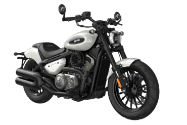 Chinchilla 350 CVT NEO Motorrad in Weiß aus seitlicher Perspektive