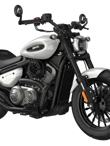 Chinchilla 350 CVT NEO Motorrad in Weiß aus seitlicher Perspektive