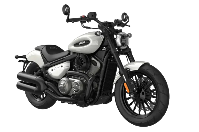 Chinchilla 350 CVT NEO Motorrad in Weiß aus seitlicher Perspektive