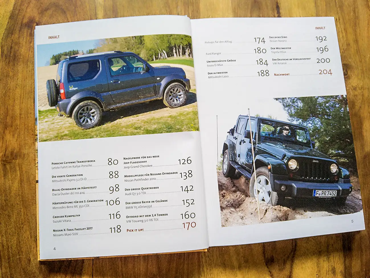 Buchvorstellung Offroader für die Ewigkeit – Inhaltsverzeichnis
