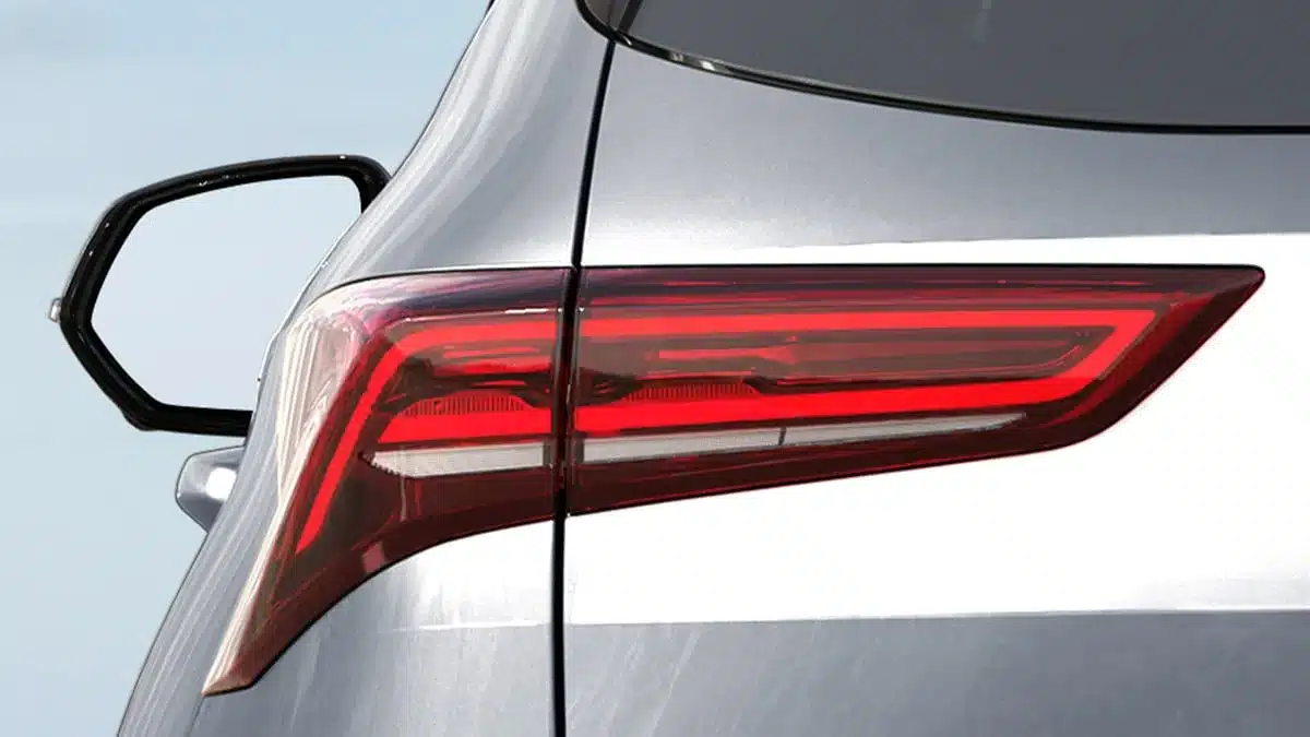 Detailaufnahme der LED-Heckleuchte eines HAVAL H6 Hybrid SUV