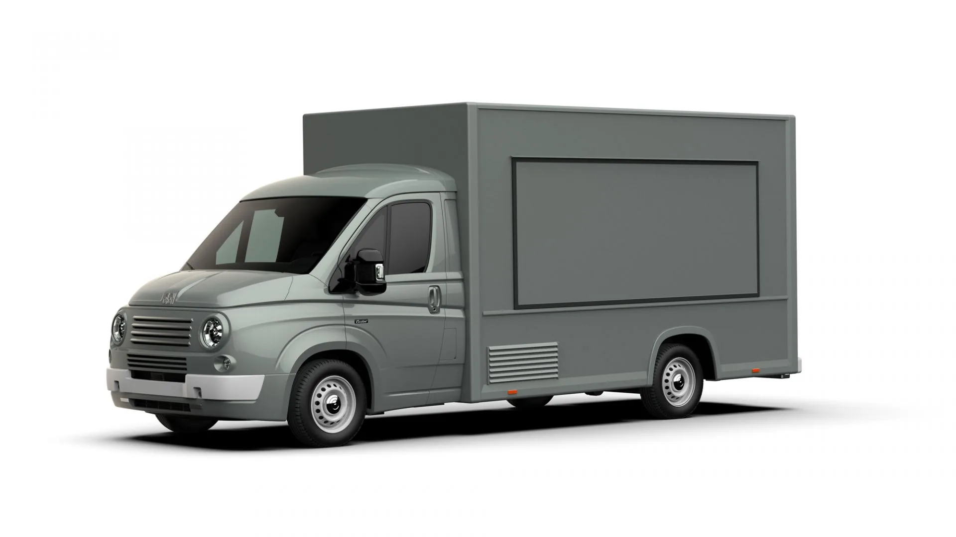 Retro-inspirierter Transporter Caselani 616N auf Basis des Fiat Ducato mit GFK-Karosserie im Stil der 1950er Jahre