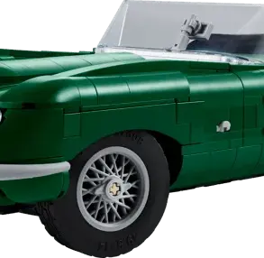 LEGO Icons Jaguar E-Type in klassischem Grün als Modellauto aus Klemmbausteinen