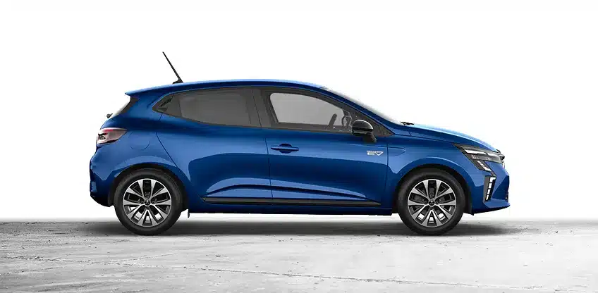 Mitsubishi COLT in Blau als Fünftürer im Seitenprofil
