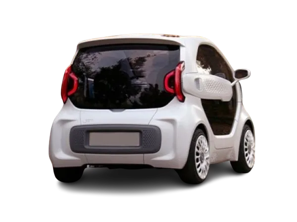 Kompaktes Elektroauto XEV YOYO von hinten gesehen