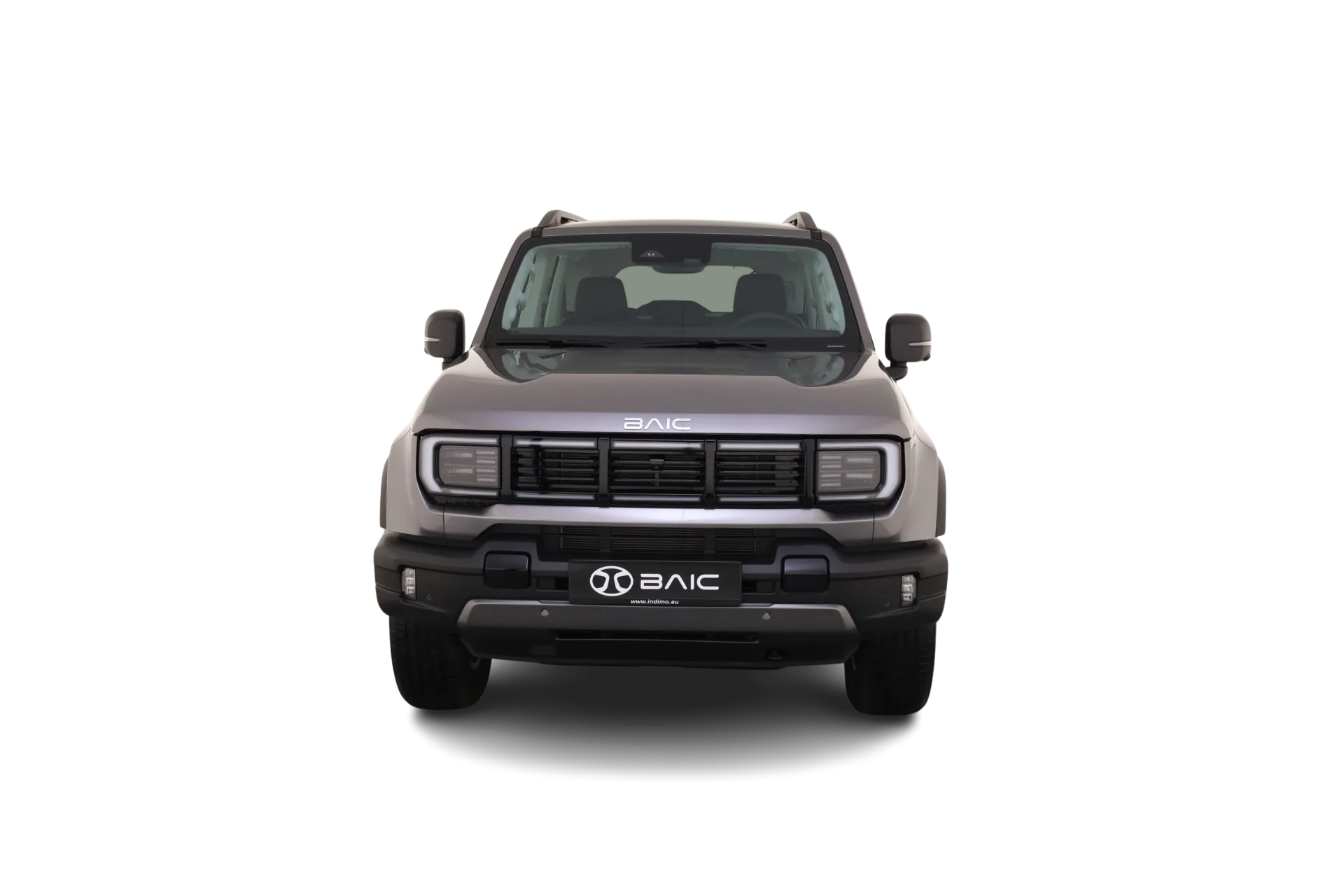 Frontansicht des BAIC BJ40 Pro Geländewagens in Grau